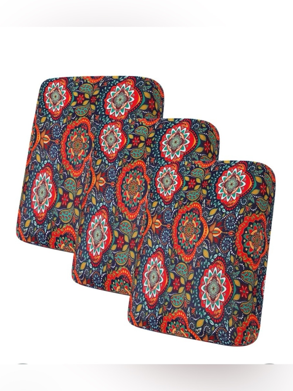 Colorful Floral Mandala SQUARE Couch Cushion Covers - Multi-Color